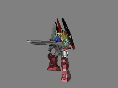 Attacker Gundam B 4 3D model