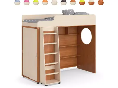 Legenda K05 with LP04 kids modular bed 3D model