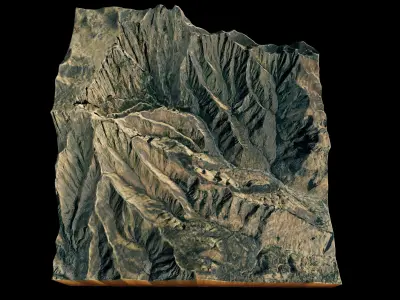 Tugela Falls 3d model terrain 3D model