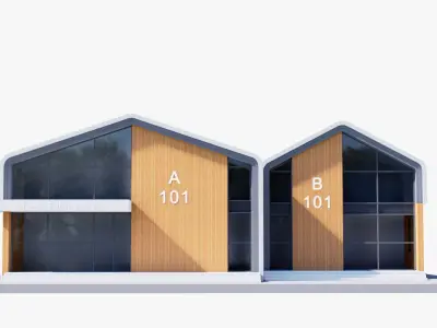 warehouse Low-poly 3D model