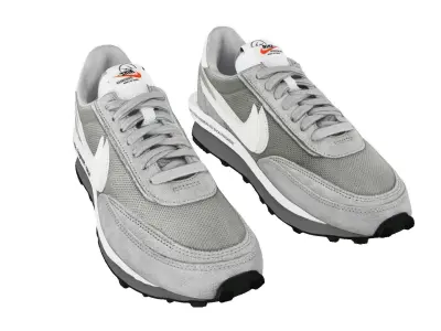 Fragment Design x sacai x Nike LD Waffle Light smoke grey 3D model