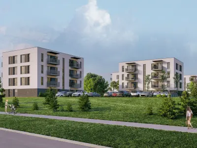 Apartment building lumion 12 scene plus archicad sketchup models 3D model