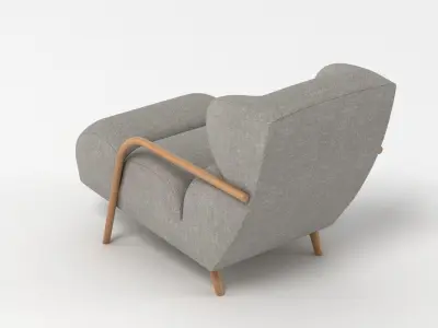 Mama with Bent Wood Arms Chair 3D model