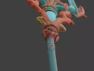 Legendary Trident of Atlantis 3D Model V02 Low-poly 3D model