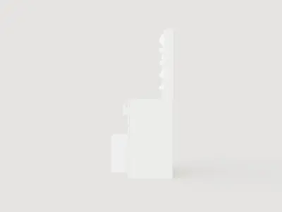 Hakebo Makeup Table 94 Cm With Led Lighting Low-poly 3D model