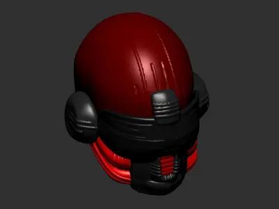 helmet high poly sculpt 3d printable  3D model 117
