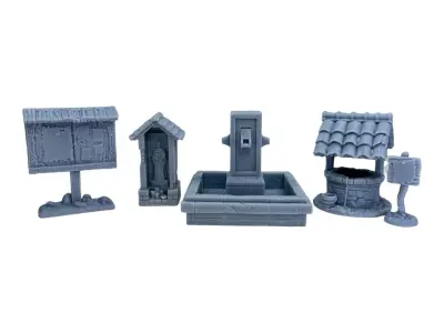 Village Square 3D print model