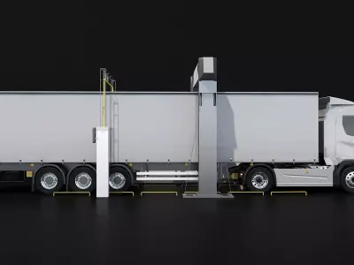 Border X-Ray Truck Control 3D model