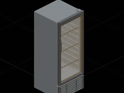 Small Showcase Display Cooler  3D model