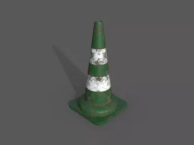 Traffic cone Low-poly 3D model 22
