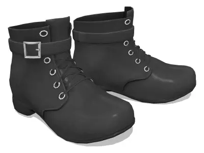 Biker Boots Low-poly 3D model