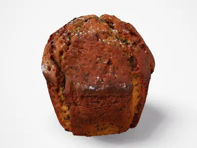 Muffin - Photorealistic Scan Low-poly 3D model