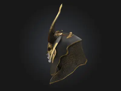 The Horned Sentinel  Silent Watcher of War and Wilderness 3D model