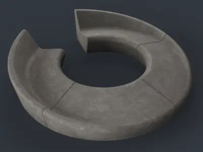 Modern Outdoor Bench 94 PBR Game Ready Low-poly 3D model