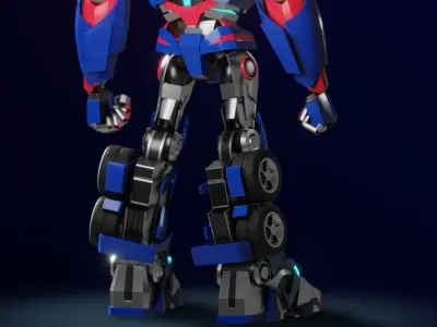 Ultra Magnus Transformers Prime Character Rig Low-poly 3D model