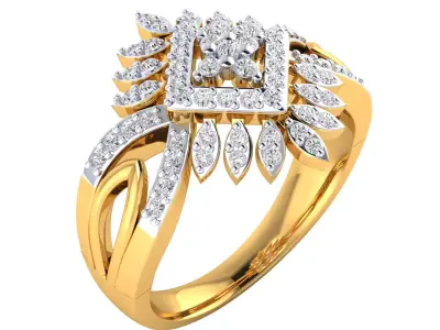 Women Ring Render 3dm STL MTL SLC JCD OBJ FBX Details 3D print model 31