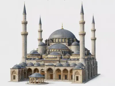 mosque 3D model 8