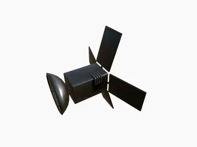 Satellite G06 Steel Black - SciFi Space Design Low-poly 3D model