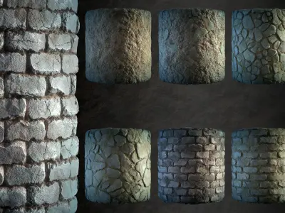 Stone Floor  wall - Vol 19 - SBsar - Maps Texture