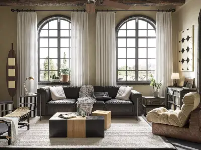 interior Living room scene Free 3D model