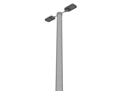 Concrete Lamp Post - Light Pole - Light Post - Street Light 04 3D model