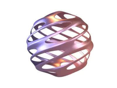 Abstract Sphere Ball v3 004 Low-poly 3D model