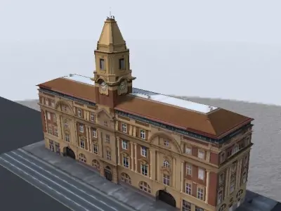 Auckland Ferry Terminal 3d low-poly model Low-poly 3D model