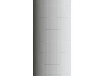 White table lamp Ronja with a copper-coloured base 3D model