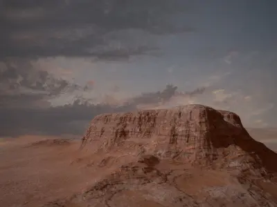 Canyon Realistic - LowPoly PBR desert terrain Low-poly 3D model