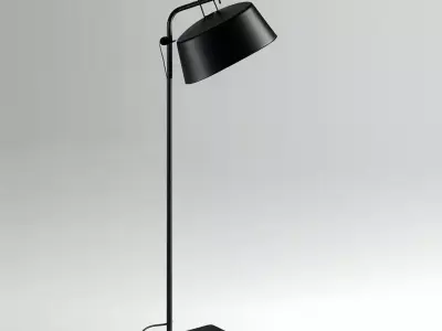 Modern Black Floor Lamp 3D Model Low-poly 3D model