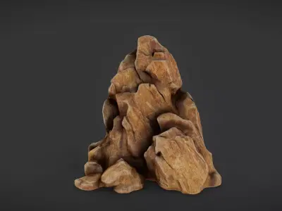 Mountain Rock 01  Low-poly 3D model