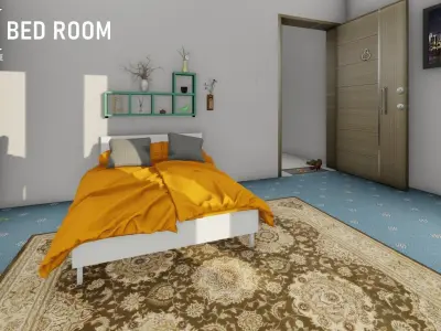 3 Marla House Low-poly 3D model