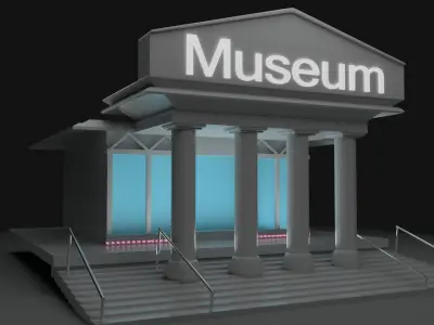 museum 3d model 3D model purchase