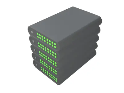 Power Storage Machine Icon v1 001 Low-poly 3D model