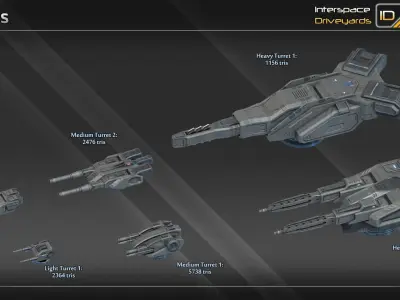 Swordbreaker Class Battleship Low-poly 3D model