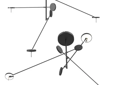 Invisible Pendant LedsC4 set 01 3D model