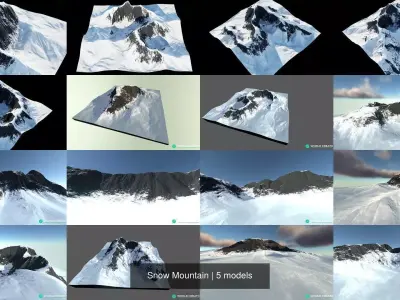 Snow Mountain 3D Model Pack