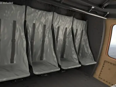  Sikorsky UH 60 Black Hawk Military Israel Utility Helicopter Rigged 