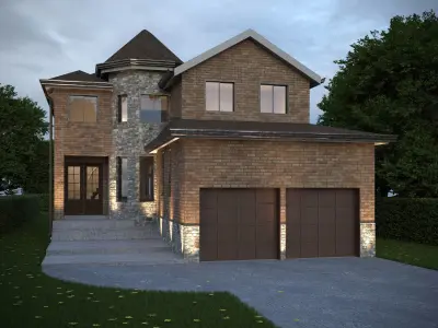 Residential-Building-vol-02-3Dmodel Low-poly 3D model