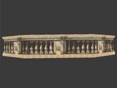 Hyrule Fortress Balustrade Free low-poly 3D model