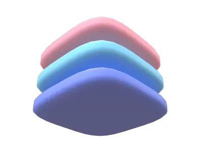 Layers Icon V1 004 Low-poly 3D model