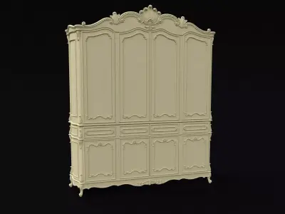 closet ornate wardrobe 3D model