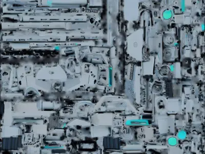 Futuristic Modular Sniper Rifle 3D Model SciFi Marksman Low-poly 3D model