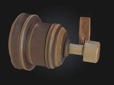 Gavel Majesty Symbolic Courtroom 3D model