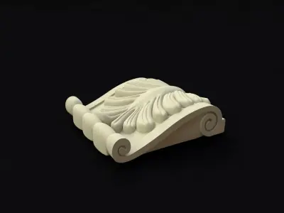 pilaster decorative molding 3D model