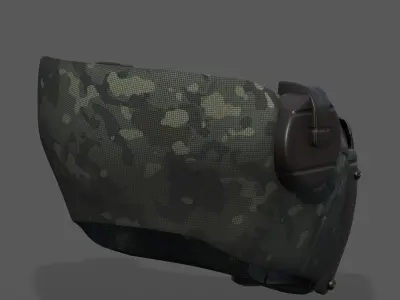 Gas mask respirator helmet scifi fantasy futuristic  Low-poly 3D model