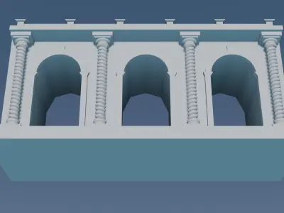 Arched doorway Arcade 3D print model