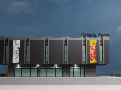 Art Gallery  Low-poly 3D model