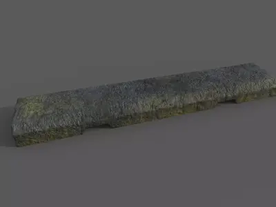Concrete Barrier Type 6 Low-poly 3D model