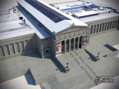 Building 07 Field Museum Low-poly 3D model